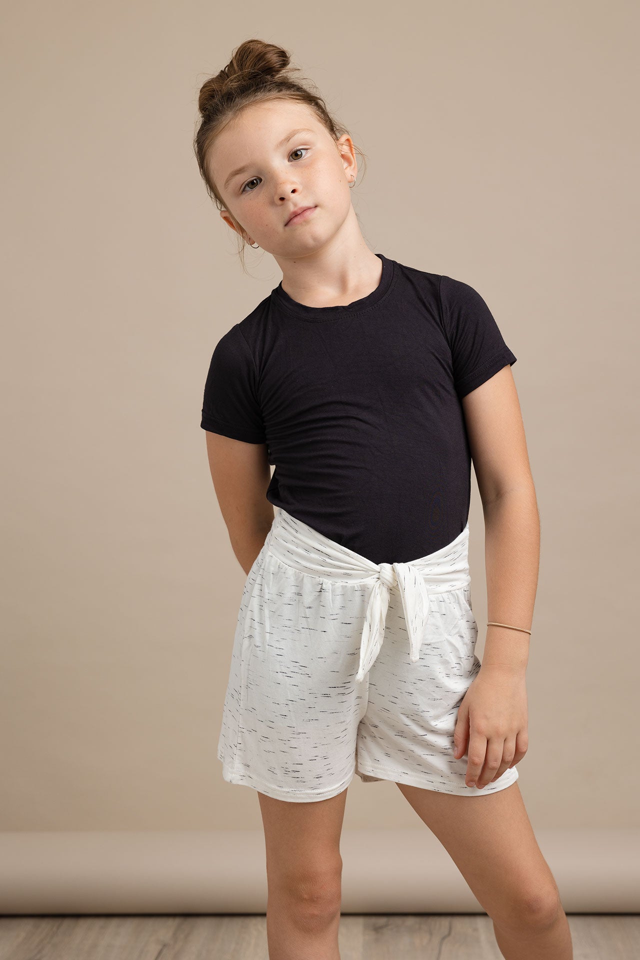Tie Top Shorts - Thistle Bamboo
