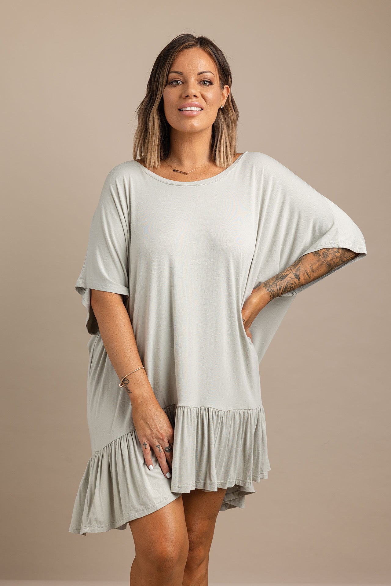 Square Dress - Sage Bamboo