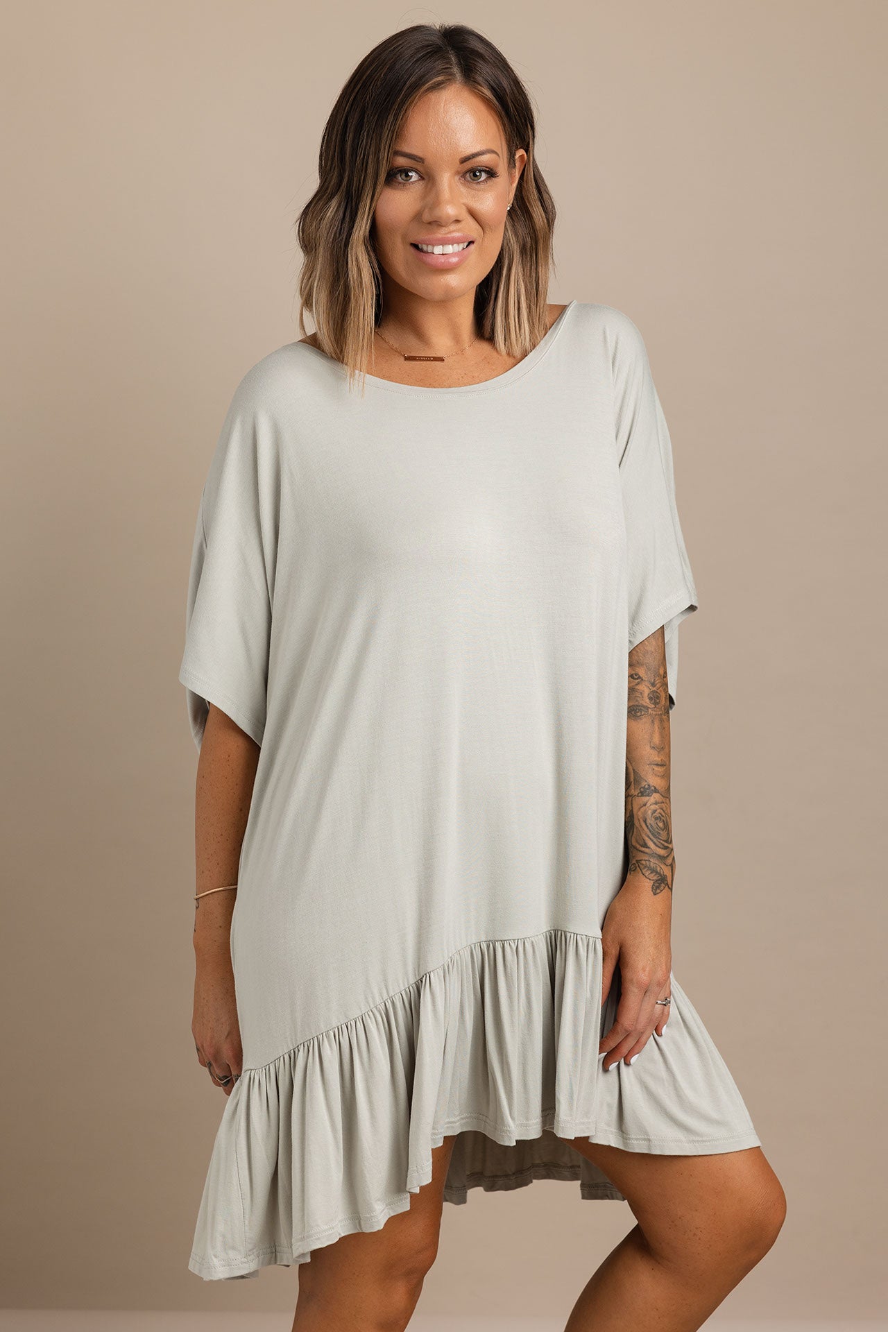 Square Dress - Sage Bamboo