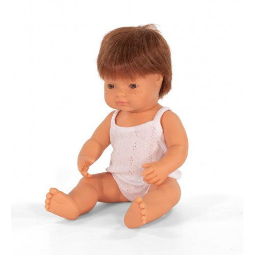 Miniland Doll - Red Head Caucasian Boy, 38 cm